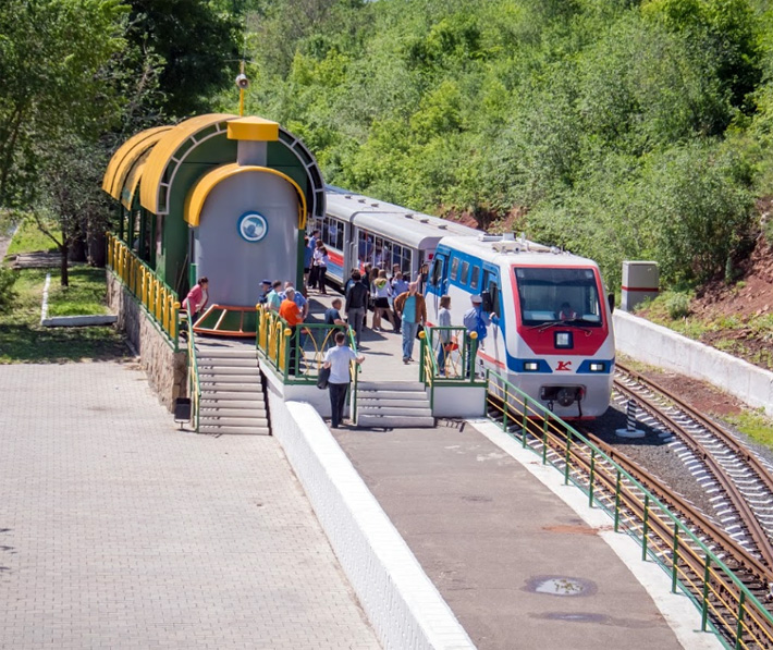 Достопримечательности Оренбурга - Детская железная дорога